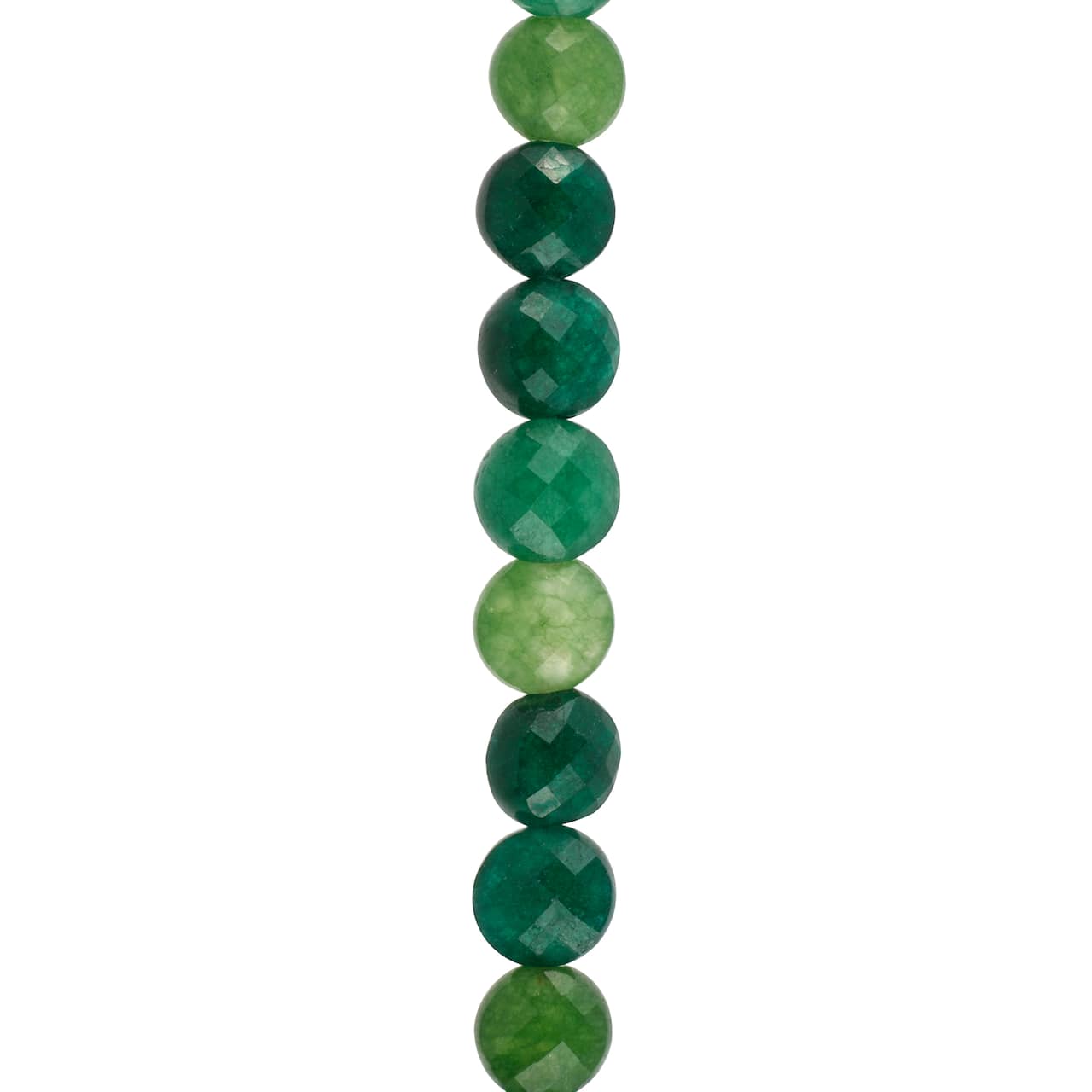 Green Quartz Faceted Coin Beads by Bead Landing™